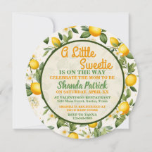 小さな甘いレモンのテーマ赤ちゃんシャワー
