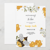 小さな甘い蜂蜜バビシャワー招待状 招待状 (正面/裏面)