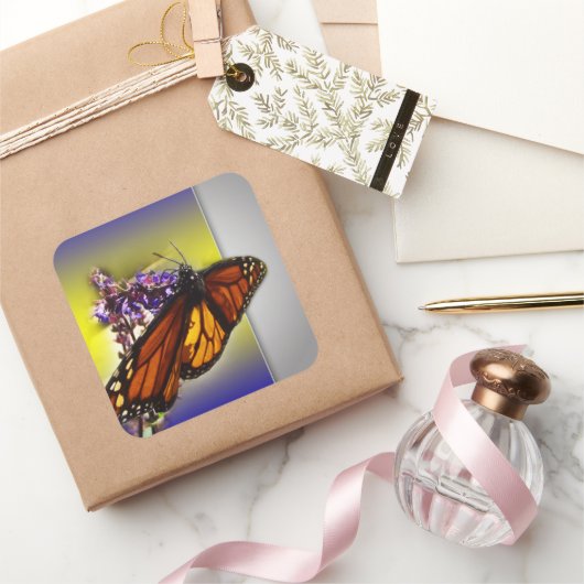 小さな甘い蝶 スクエアシール (ギフト)