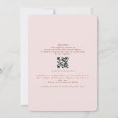 小さな甘い象の女の子の赤ちゃんシャワー 招待状 (裏面)