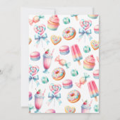 小さな甘い赤ちゃんシャワー 招待状 (裏面)