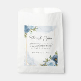 小さな甘い青エレガントい植物性の赤ちゃんシャワー フェイバーバッグ