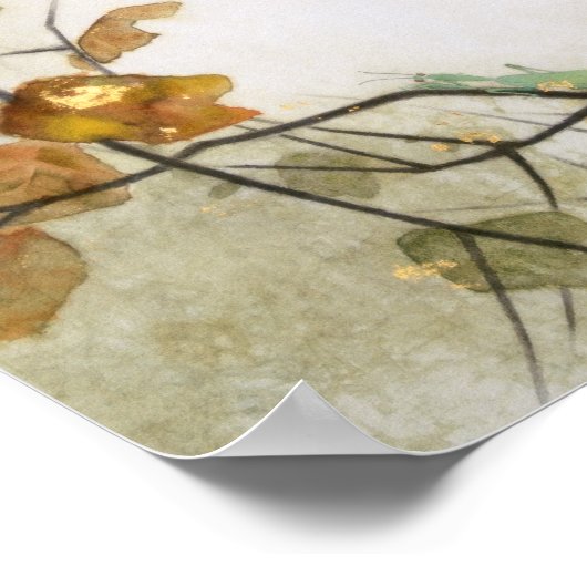 小さな生き物の牛の頭の叫び ポスター (角)