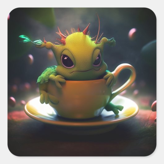 小さな生き物 スクエアシール (正面)