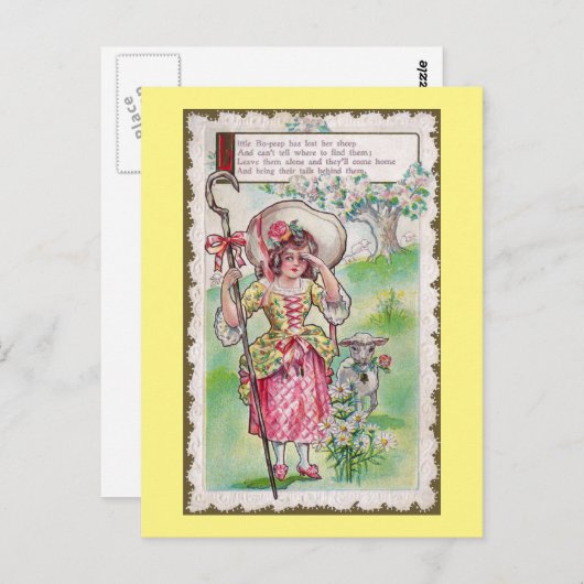 小さな甲板干しと一頭の羊 ポストカード (正面/裏面)