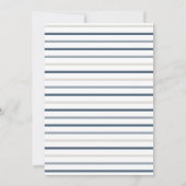 小さな男かわいい赤ちゃんブルーウォーターカラーベビーシャワー 招待状 (裏面)