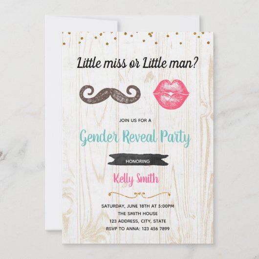 小さな男か小さな恋しく思性が招待を明かす 招待状 (正面)