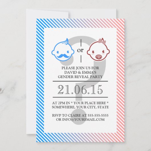 小さな男か小さな恋しく思性の明け 招待状 (正面)