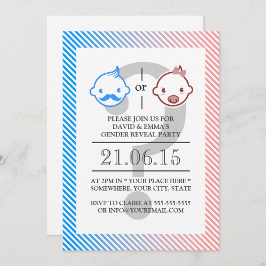 小さな男か小さな恋しく思性の明け 招待状 (正面/裏面)