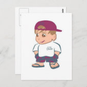 小さな男のはがき ポストカード (正面/裏面)