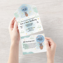 小さな男の冒険が赤ちゃんのシャワーを待っている