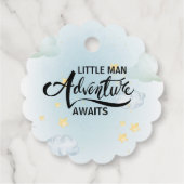 小さな男の冒険は熊の赤ちゃんシャワーを待っている フェイバータグ (裏面)