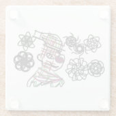 小さな男の冬 ガラスコースター (裏面)