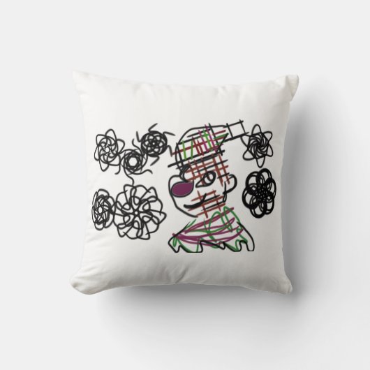 小さな男の冬 クッション (正面)