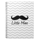 小さな男の口ひげシェブロンかわいい男の子 ノートブック (正面)