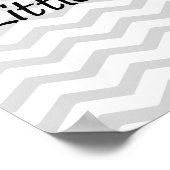 小さな男の口ひげシェブロンかわいい男の子 ポスター (角)