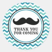 小さな男の口ひげ赤ちゃんシャワーのシール ラウンドシール (正面)