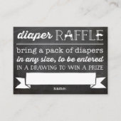 小さな男の口ひげ黒板おむつラッフルカード エンクロージャーカード (正面)