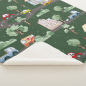 小さな男の子が緑に染まる可愛い車|過去記事 シェルパブランケット (3/4)