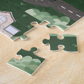 小さな男の子が緑に染まる可愛い車|過去記事 ジグソーパズル (側面)