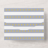 小さな男の子と月の赤ん坊シャワー オールインワン招待状 (裏面)