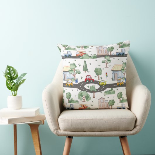 小さな男の子に似合う可愛い車 クッション (椅子)