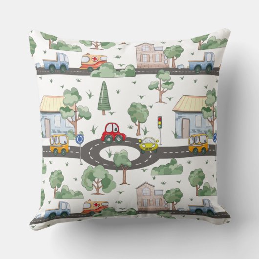 小さな男の子に似合う可愛い車 クッション (裏面)