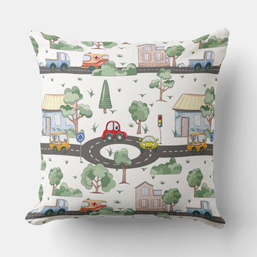 小さな男の子に似合う可愛い車 クッション (正面)