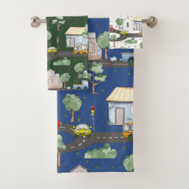 小さな男の子に似合う可愛い車 バスタオルセット