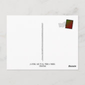 小さな男の子のくるみ割り職人アートメリークリスマス ポストカード (裏面)