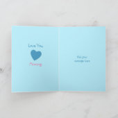 小さな男の子のママ誕生日写真 カード (内部)