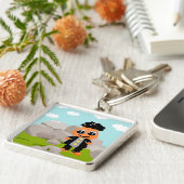 小さな男の子の人形 キーホルダー (側面)