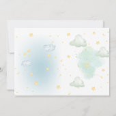 小さな男の子の冒険が待っています ベビーシャワーのご招待 サンキューカード (裏面)