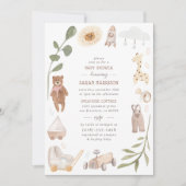 小さな男の子の手の絵を描おもちゃ |赤カスタムちゃんシャワー 招待状 (正面)