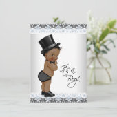 小さな男の子の民族的なベイビーシャワー 招待状 (スタンド正面)