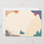 小さな男の子の秋の誕生日 招待状 (裏面)