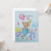 小さな男の子の誕生日カード カード (正面/裏面インサイチュ)