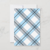 小さな男の子ひげ青い海軍の青い男の子シャワー サンキューカード (裏面)