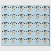 小さな男の子カウボーイ赤ちゃんシャワー ラッピングペーパー (フラット)