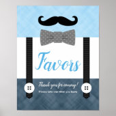 小さな男の子海軍の青い男の子の赤ちゃんシャワー好意サイン ポスター (正面)