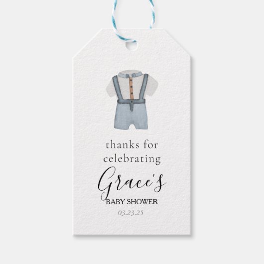 小さな男の子 赤ちゃんの男の子 お気に入りタグ ギフトタグ (正面)