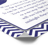 小さな男の弓タイベビーシャワーおむつ考え ポスター (角)