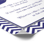 小さな男の弓タイ赤ちゃんシャワー言わないベビー標識 ポスター (角)