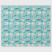 小さな男の言葉の芸術パターンのワードラップ ラッピングペーパー (フラット)