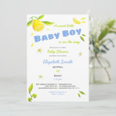 小さな男の赤ちゃんでバビシャワーを浴びる 招待状 (スタンド正面)
