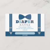 小さな男の赤ちゃんシャワーおむつラッフルカード エンクロージャーカード (正面)