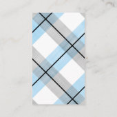 小さな男の赤ちゃんシャワーおむつラッフルチケットブルー エンクロージャーカード (裏面)