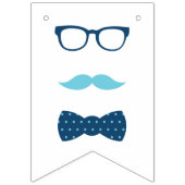 小さな男の赤ちゃんシャワーのバナー、ボウタイバナー バンティングフラッグ (第1の旗)