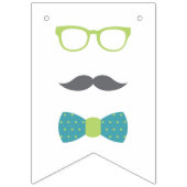 小さな男の赤ちゃんシャワーバナー バンティングフラッグ (第1の旗)