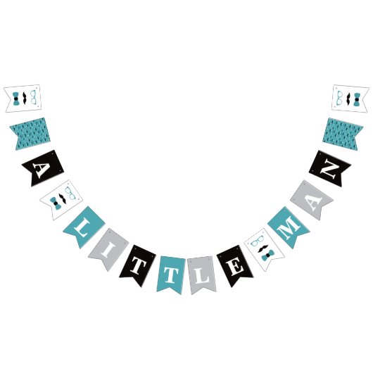 小さな男の赤ちゃんシャワーバナー バンティングフラッグ (全)